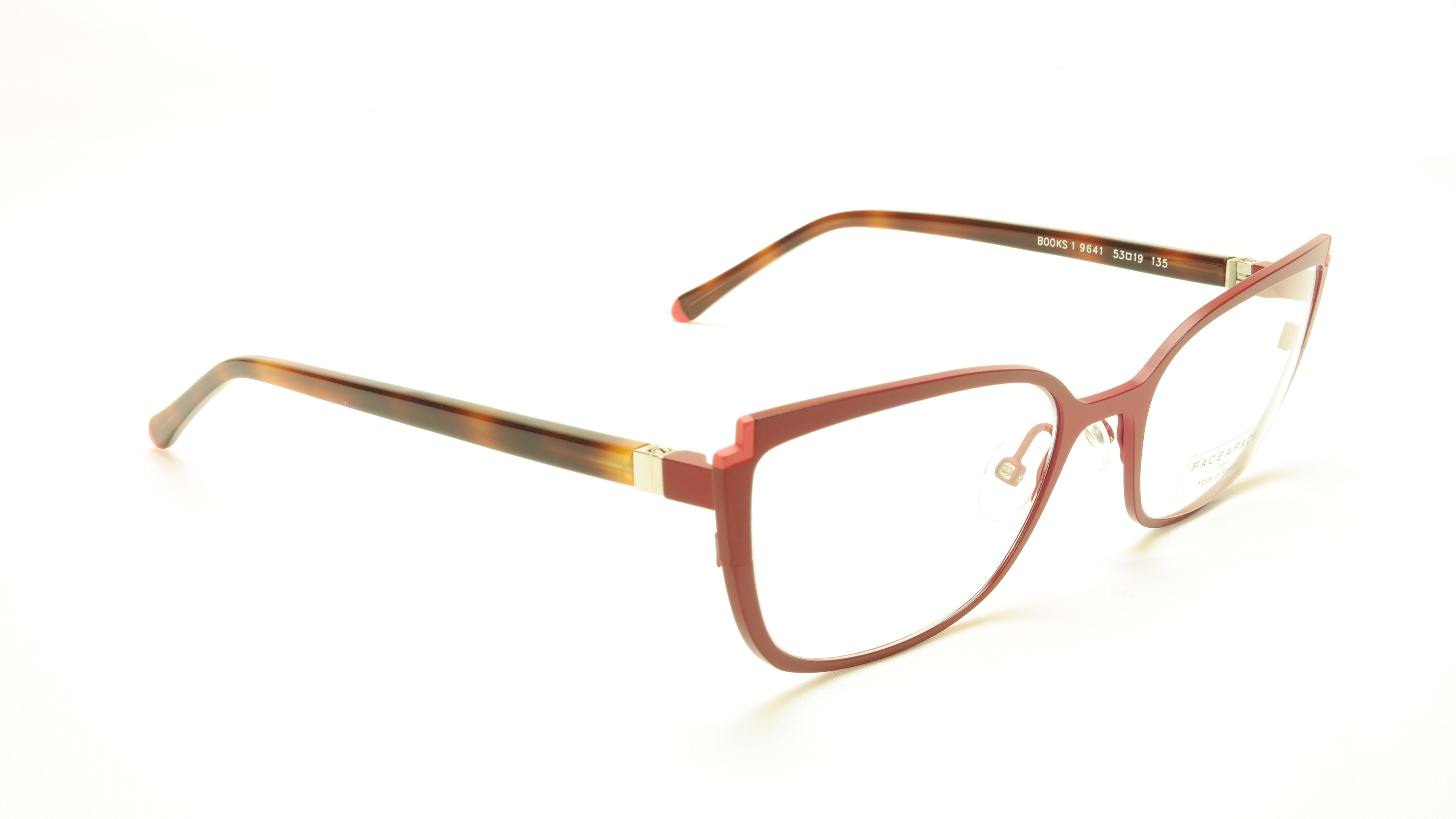 Face A Face Books 1 Collection 9641 Eyeglasses - French-Made Acetate Frames (53-19-135) | Premium Reading Glasses for Women & Men | Perfect for Office, Reading & Fashion Accessories