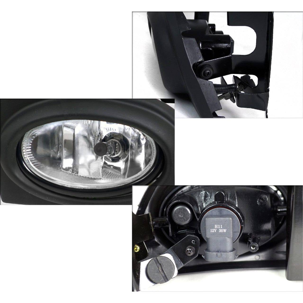 OEM Style Fog Lights for 2006-2008 Honda Civic 4-Door Sedan - Perfect for Night Driving and Enhanced Visibility