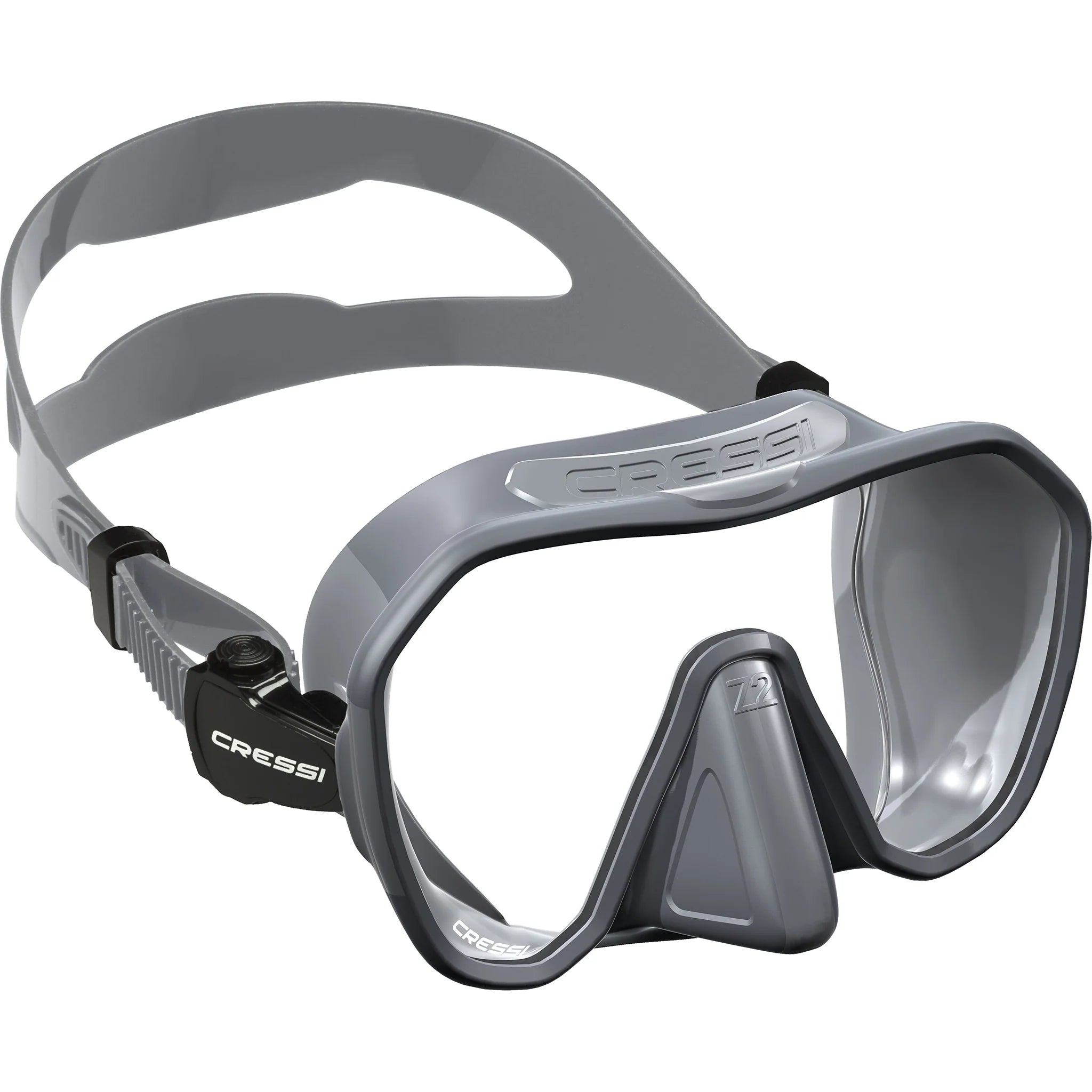 Cressi Z2 Graphite Scuba Diving Mask - Anti-Fog, Tempered Glass, Comfortable Fit for Snorkeling & Freediving - Perfect for Ocean Adventures & Underwater Exploration