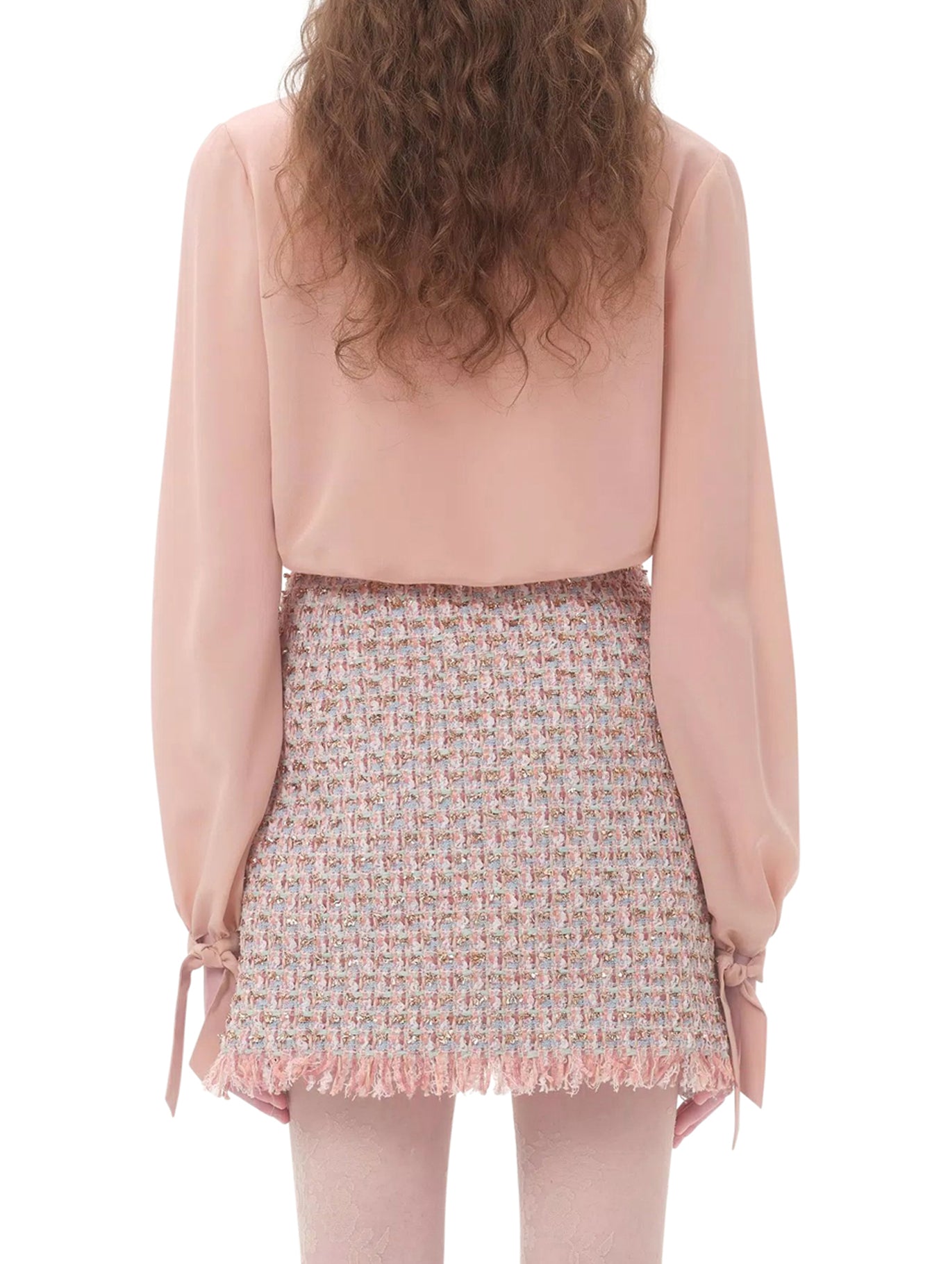 Valentino Garavani Crepe Top in Nude Neutrals - 7B3AEAV221B 0LZ Rosemist | Elegant Blouse for Women, Perfect for Office Wear, Date Nights & Special Occasions