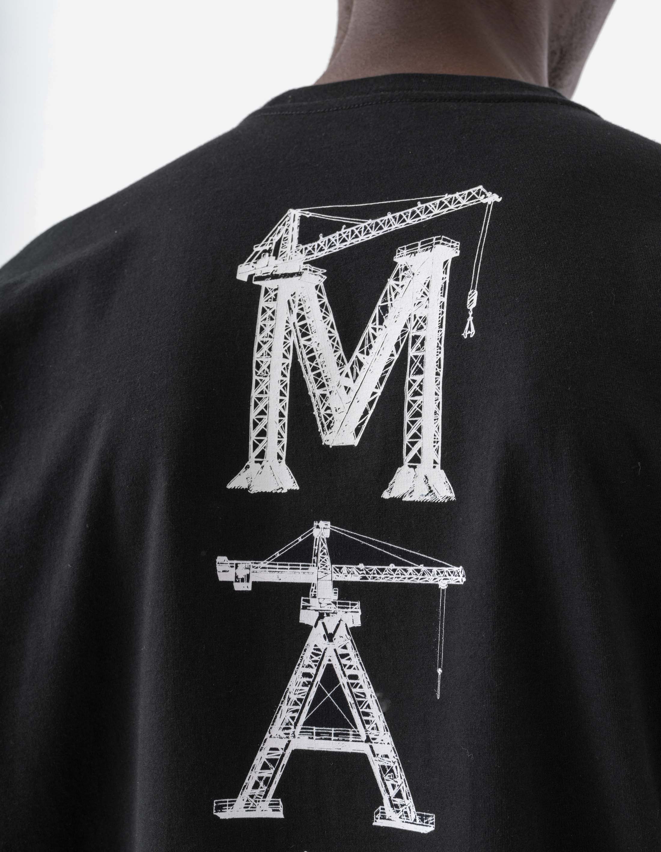 1584 Maha Cranes Long Sleeve T-Shirt for Men - Black Cotton Crewneck Tee | Casual Streetwear & Graphic Print Fashion | Perfect for Everyday Wear, Outings & Urban Style