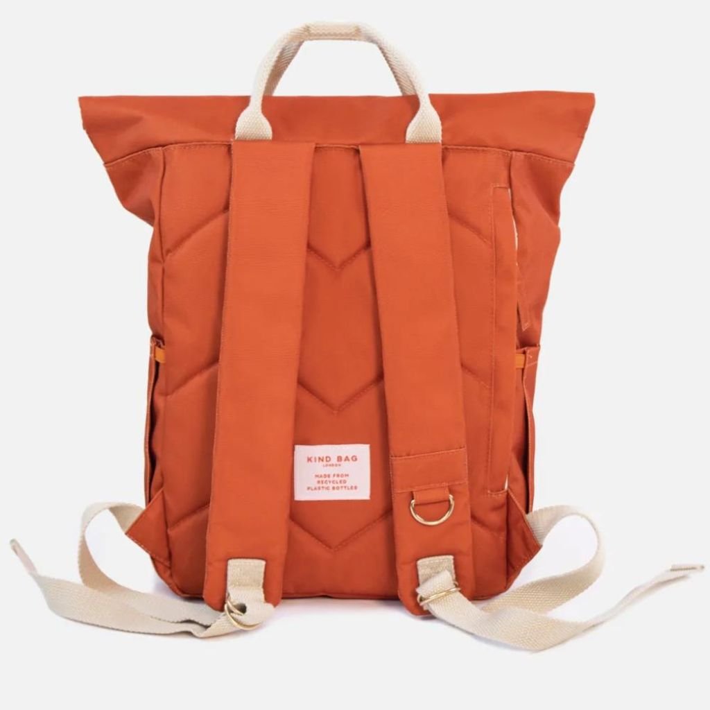 Kind Bags Hackney Medium Backpack - Waterproof Laptop Backpack for Men & Women, 15.6 Inch Laptop Compartment, Travel & Work Commuter Backpack in Stylish Burnt Orange