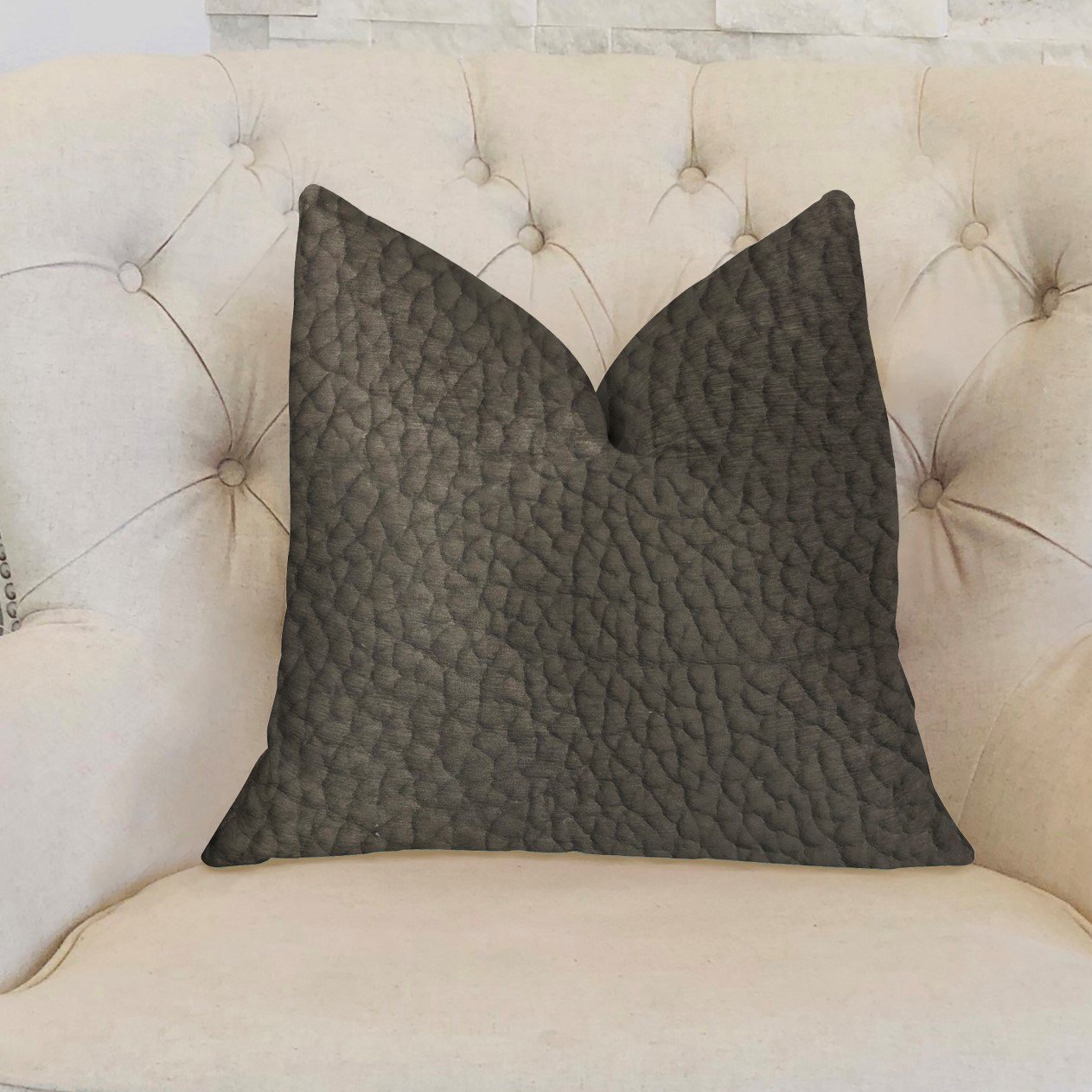 Plutus Modern Luxury Throw Pillow 16x16 Inch - Soft Decorative Cushion for Sofa, Bed & Living Room - Premium Home Decor Accent