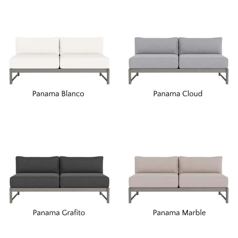 Breeze XL Outdoor 2-Seat Armless Sofa - Waterproof Patio Furniture for Garden, Poolside & Balcony Relaxation