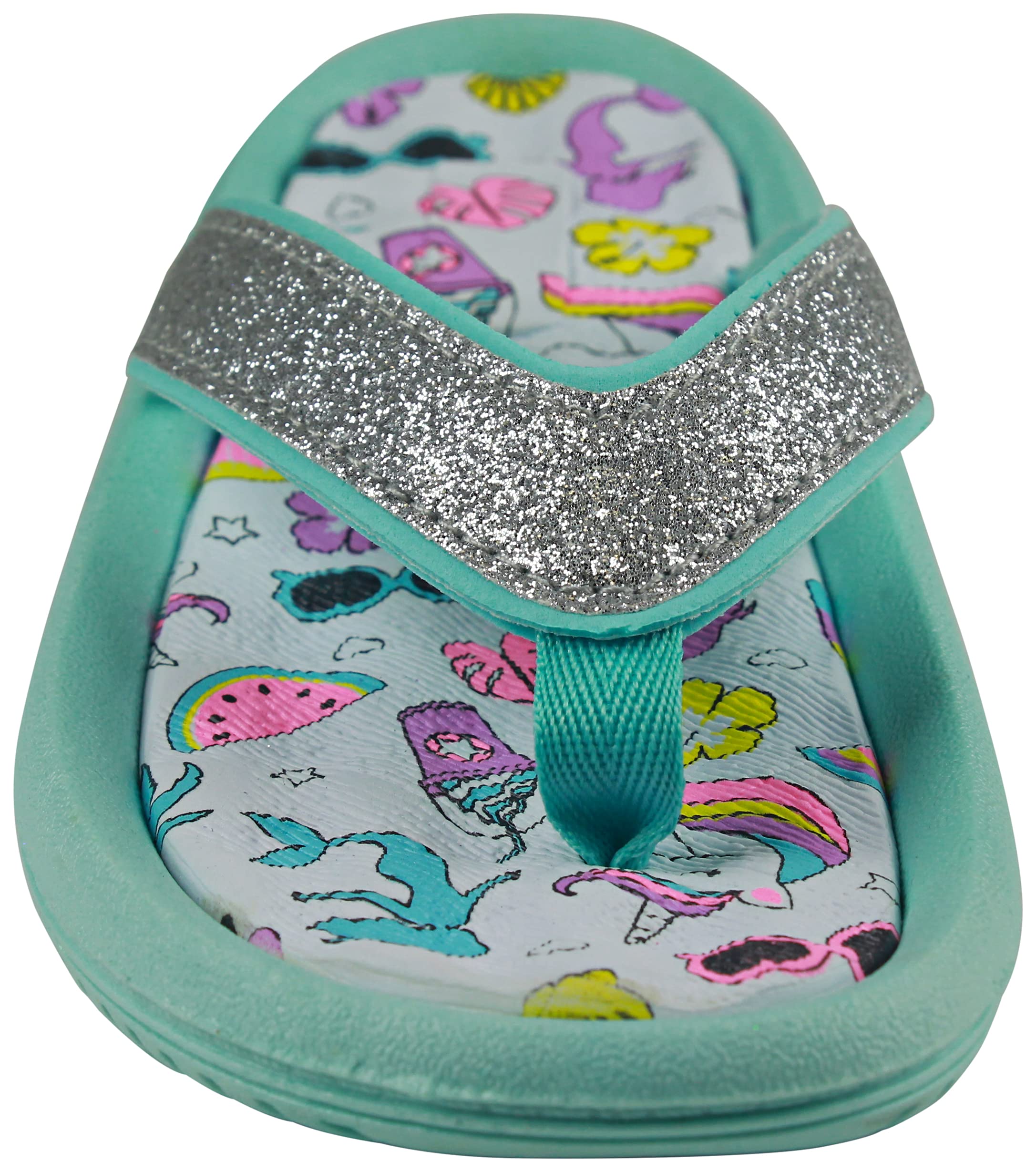 Capelli New York Girls Fashion Pool Slide Sandals - Cute Waterproof Summer Beach Slides for Kids, Perfect for Swimming, Vacation & Outdoor Play