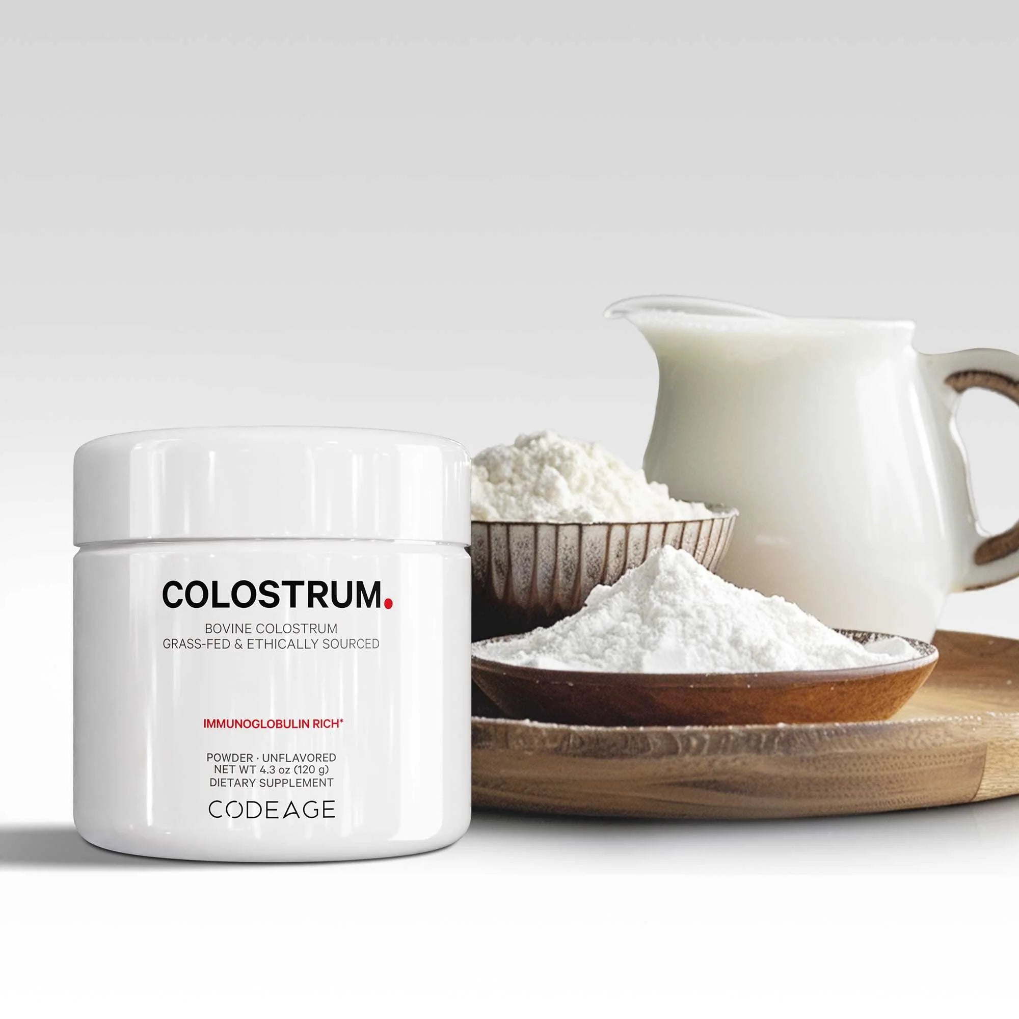 Codeage Colostrum Powder - Premium Bovine Colostrum Supplement for Immune Support, Gut Health & Recovery - Ideal for Athletes, Fitness Enthusiasts & Wellness Seekers