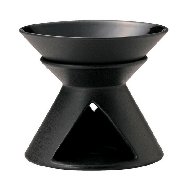 M.Style Luce Stoneware Bagna Cauda Fojot Small Fondue Pot - Elegant Ceramic Cheese & Chocolate Melting Pot for Romantic Dinners & Party Entertaining