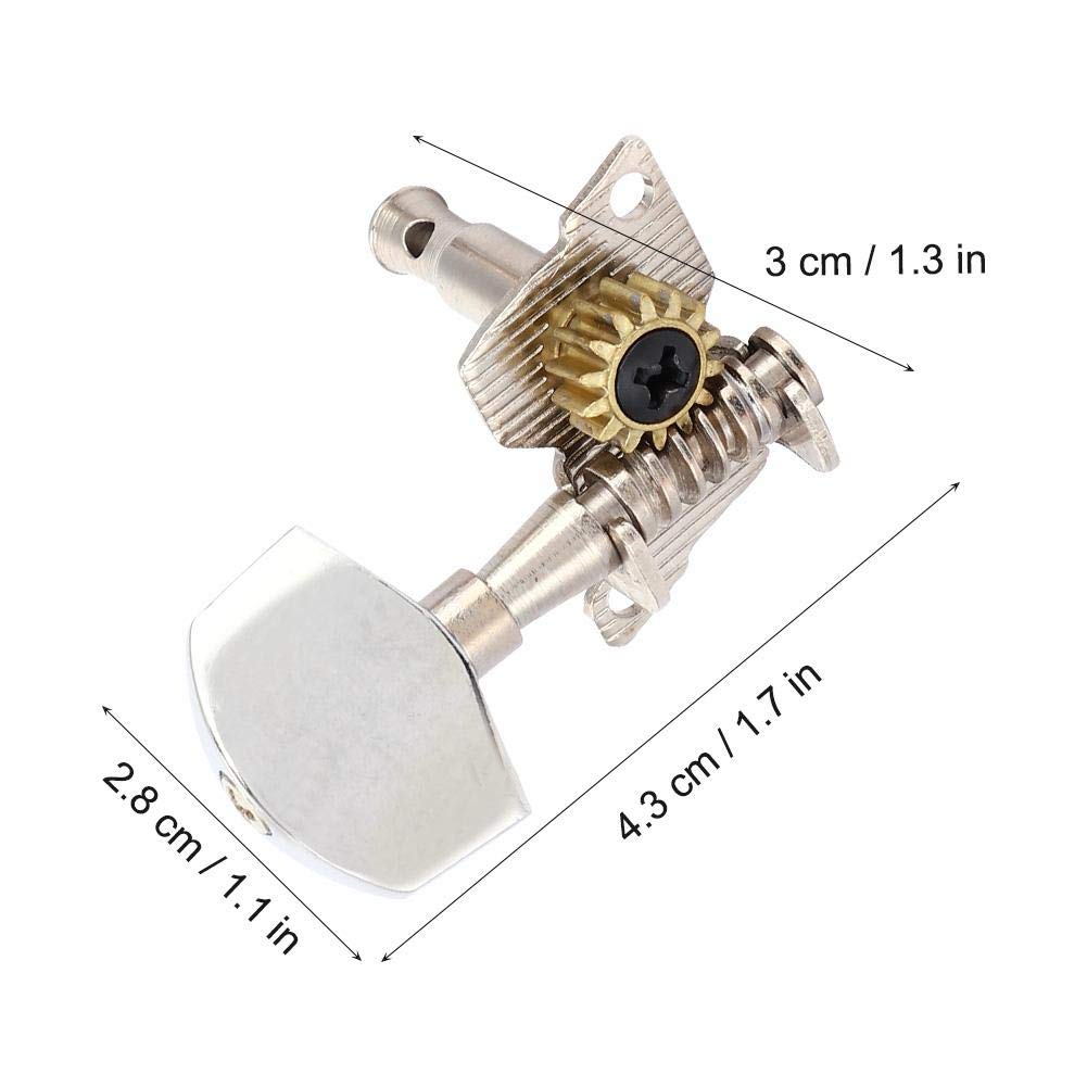 Premium Mxtech 1:14 Copper Alloy Ukulele Machine Heads - Classical Style Tuning Pegs for Guitar & Ukulele String Maintenance (Acouto01853) | Perfect for Professional Musicians & DIY Instrument Repair