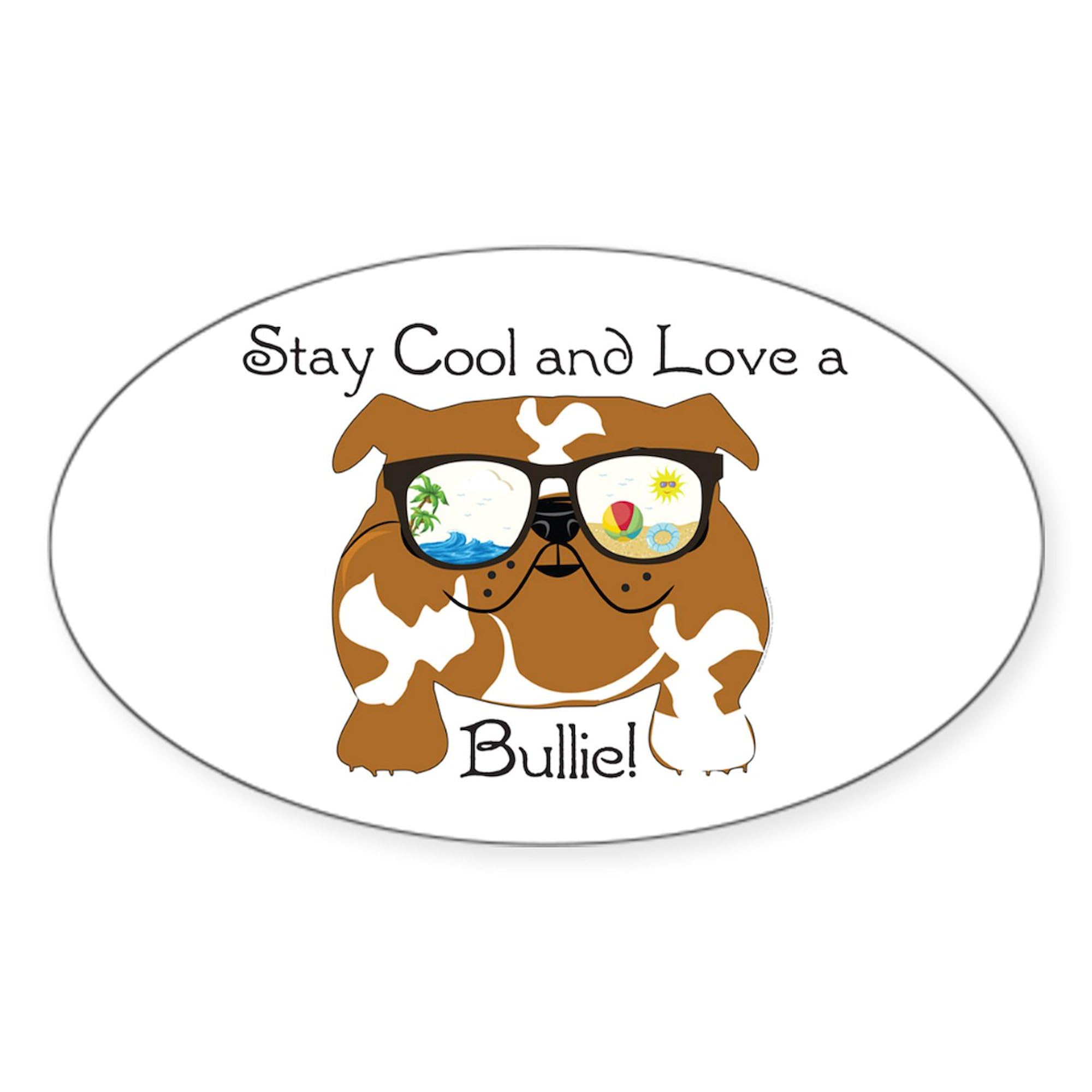 Beach Bullie Car Sticker - Oval Bumper Decal for Cars & Laptops