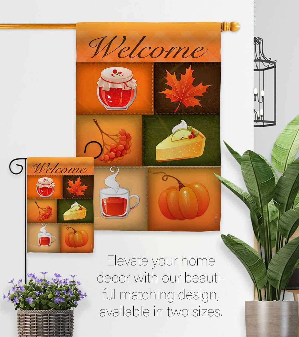 Fall Harvest Decor Flags Set - House & Garden for Autumn Decorating