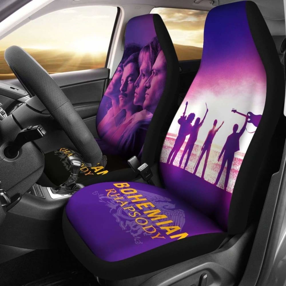 Bohemian Rhapsody Rock Band Car Seat Covers - Queen Inspired Custom Fit Seat Protectors for Cars, Trucks & SUVs | Perfect for Music Lovers & Classic Rock Fans