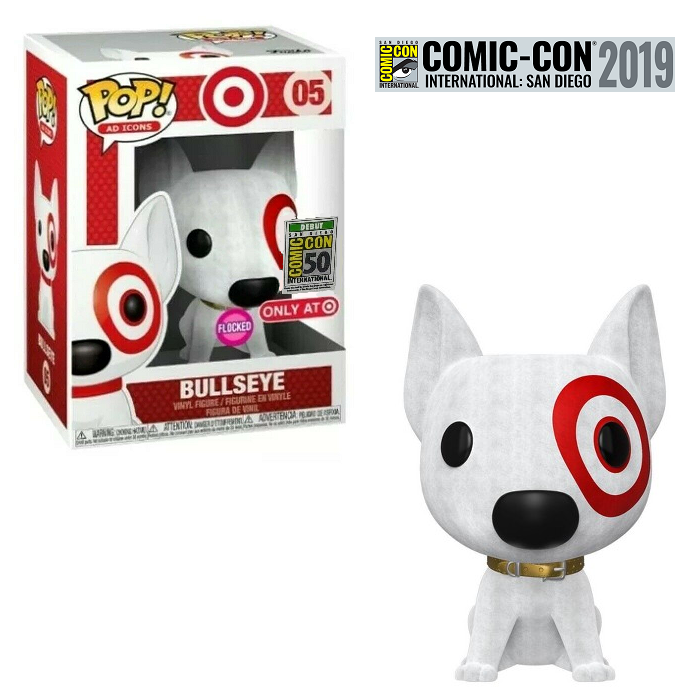 Funko Pop! AD ICONS: Bullseye [Flocked] #05 SDCC 2019 Exclusive Collectible - Perfect for Target Fans, Pop Culture Enthusiasts & Comic-Con Memorabilia Collections