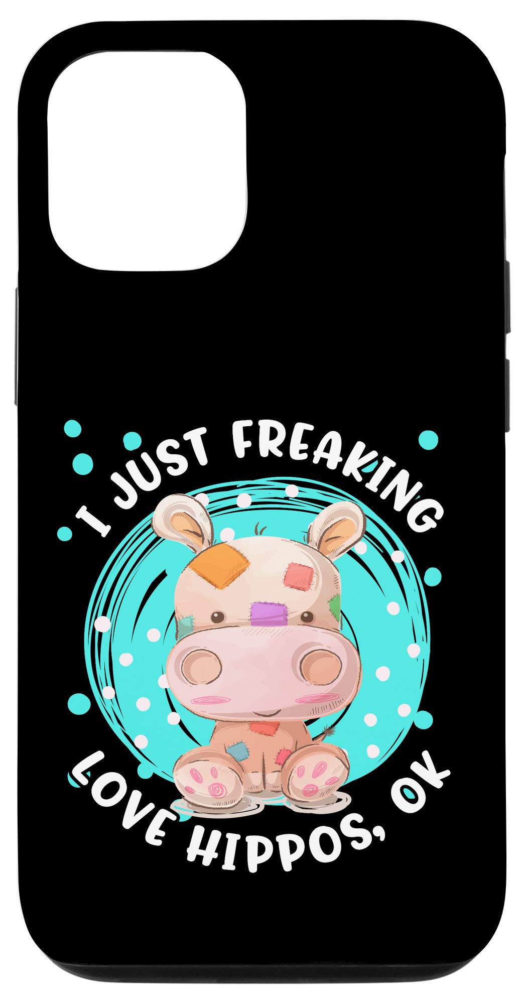 iPhone 12/12 Pro Cute Hippo Phone Case - Durable Protective Cover with Premium Design | Perfect for Everyday Use, Travel & Gift Giving