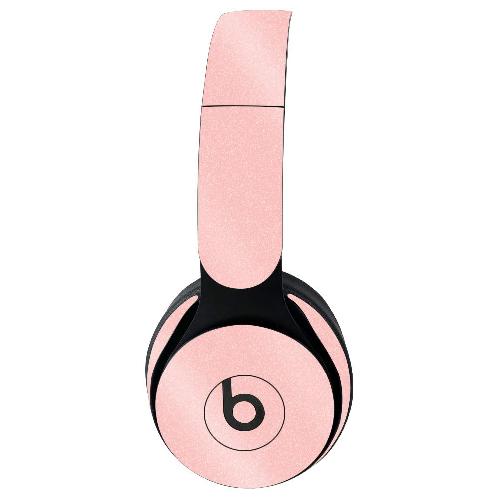 MightySkins Glossy Glitter Protective Skin Cover for Beats Solo Pro Wireless Headphones - Solid Blush | Durable High-Gloss Finish | Easy to Apply & Remove | Made in USA | Perfect for Travel, Workouts & Style Customization