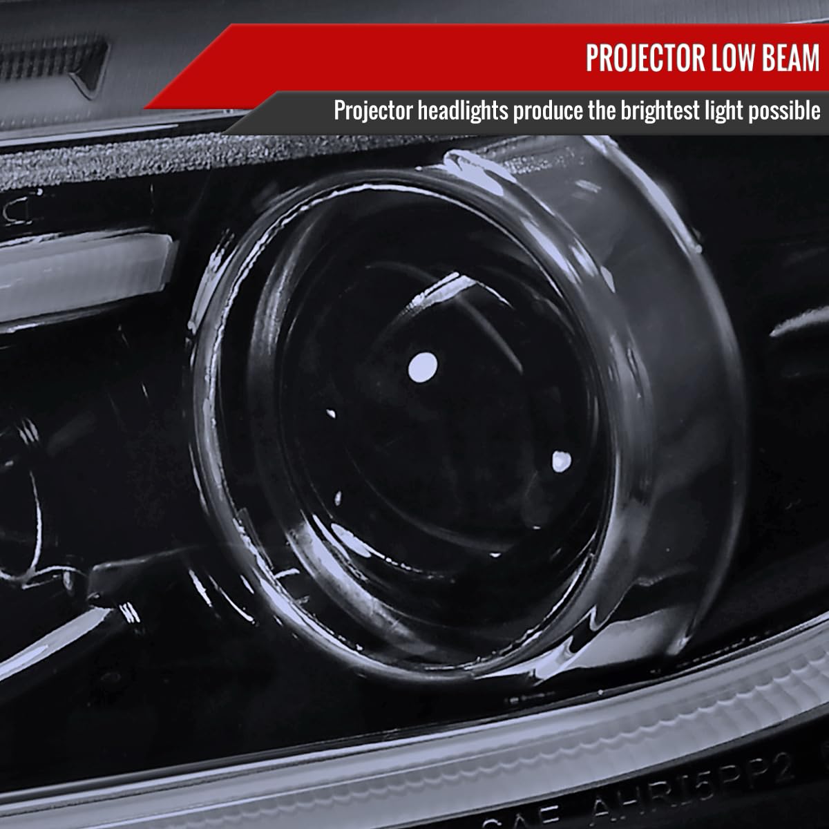 Glossy Black Smoke Projector Headlights with LED Bar for 2012-2015 Honda Civic - Upgrade Your Night Driving & Style (Perfect for Street Racing, Car Shows, and Night Commutes)