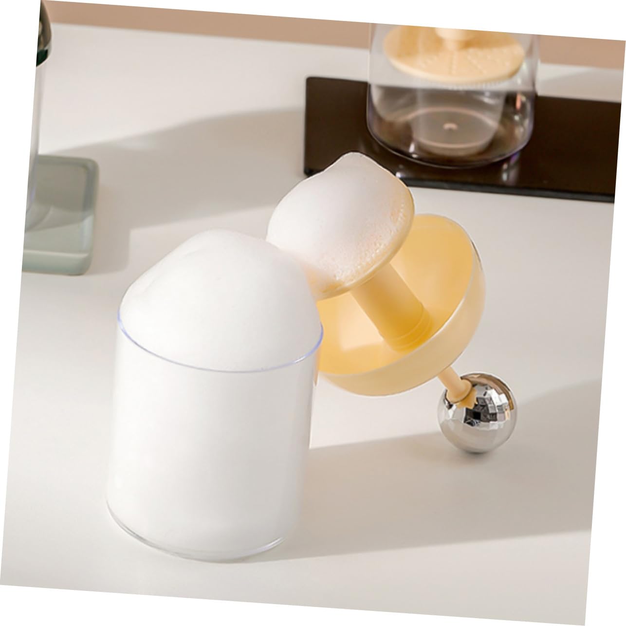 Portable Manual Foam Pump for Face Wash & Shampoo - Travel-Friendly Cleansing Gel Foamer | Perfect for Skincare Routine & On-The-Go Use