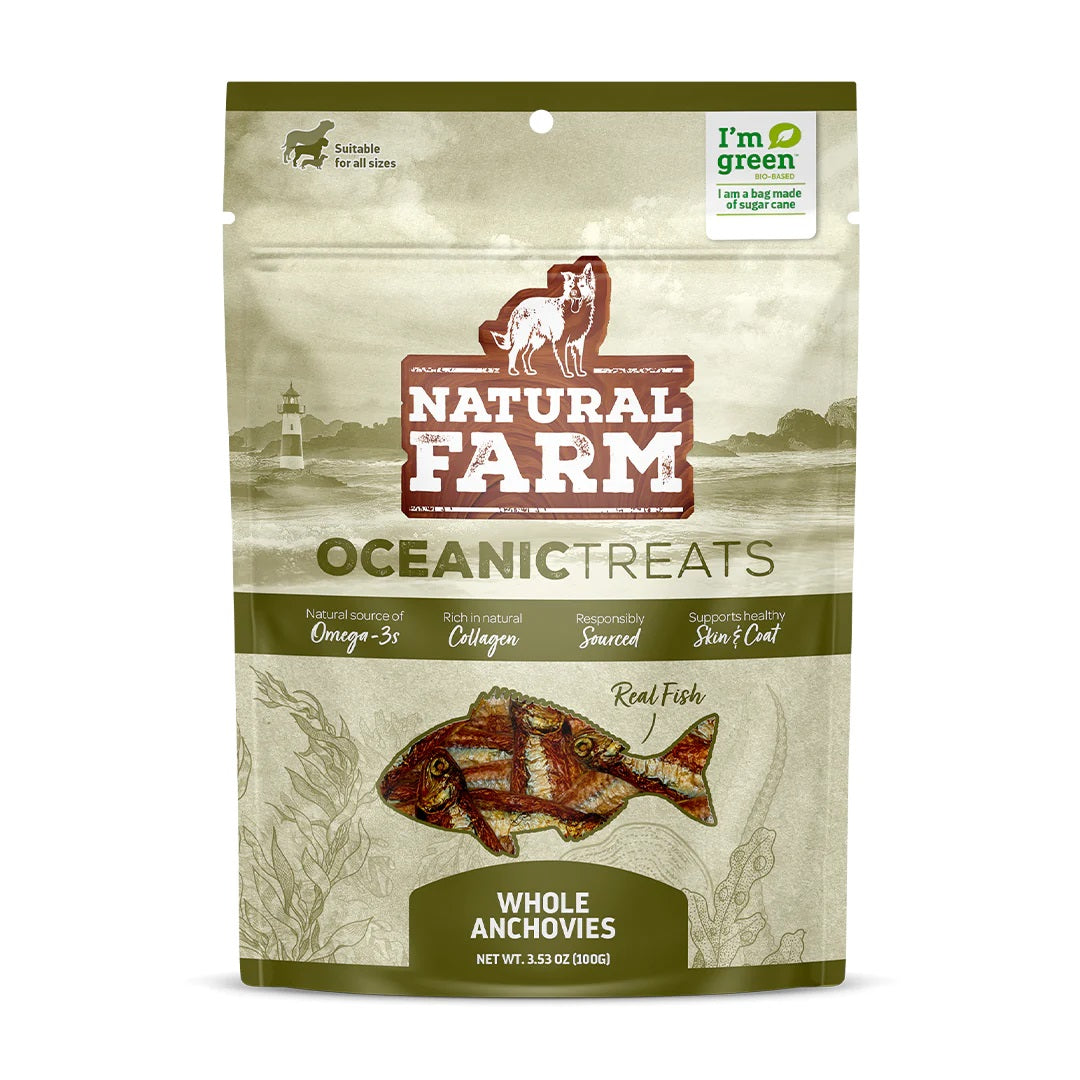 Premium Whole Anchovies Dog Treats 3oz - All-Natural, High-Protein Snacks for Small & Large Dogs - Perfect for Training, Rewards & Dental Health