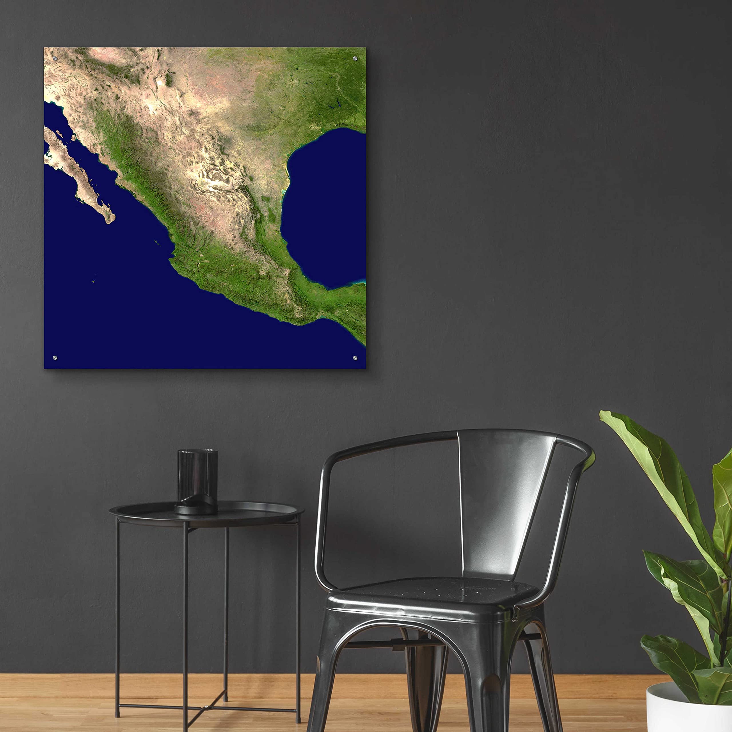 Epic Art 'Earth as Art: Mexico and Central America' Acrylic Glass Wall Art - 36x36 Inches - Stunning Home & Office Decor for Living Room, Bedroom, or Office Space