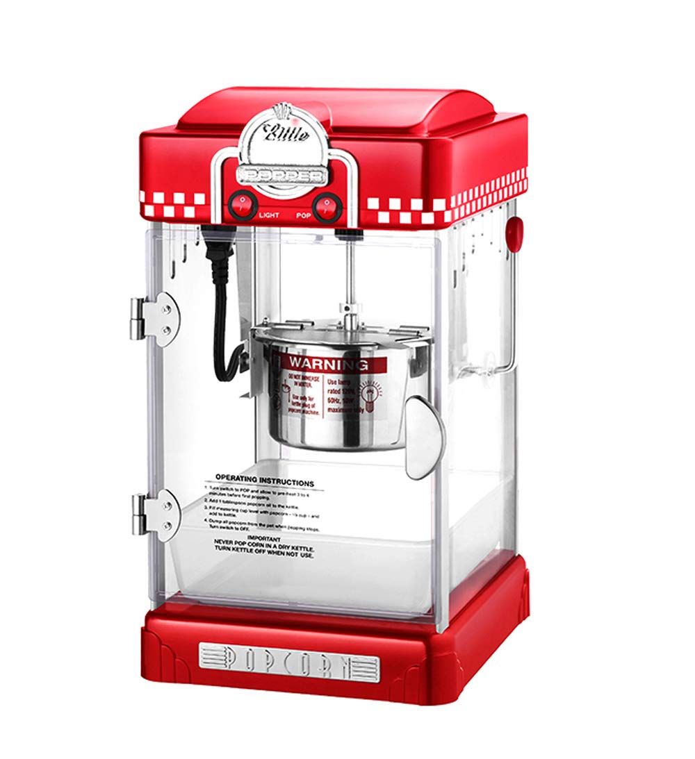 MXBAOHENG Automatic Popcorn Maker Machine - 220V Home Theater Snack Popper for Family Movie Nights, Kids Birthday Parties & Indoor Events