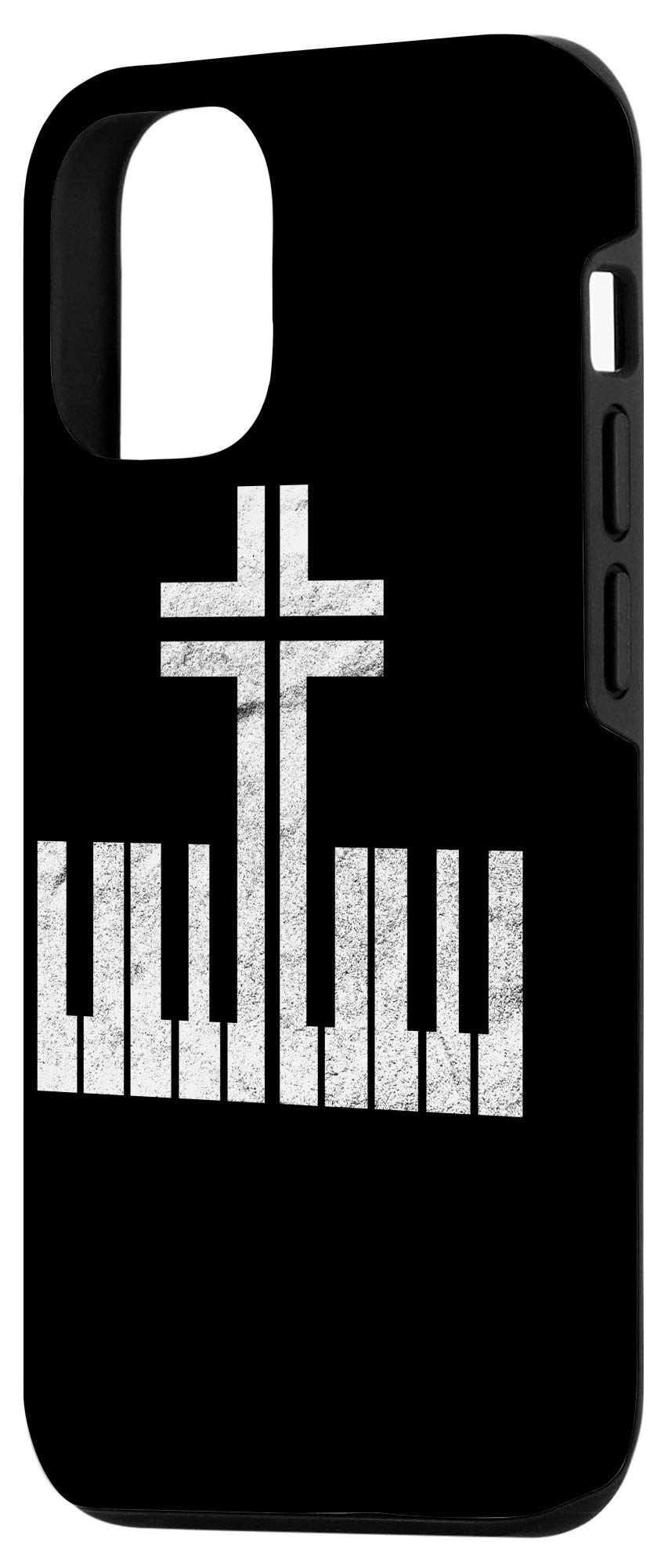 iPhone 12/12 Pro Christian Music Phone Case - Piano Keyboard Design with Cross & Jesus Theme - Perfect for Worship, Church & Christian Music Lovers