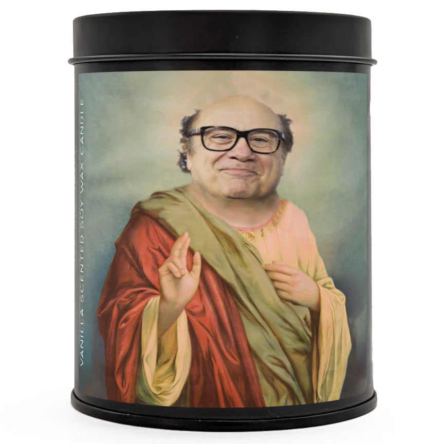 Saint Danny DeVito Scented Candle - Funny Novelty Gift with Relaxing Aroma for Home Decor, Office & Gag Gifts - Perfect for Movie Fans & Pop Culture Lovers