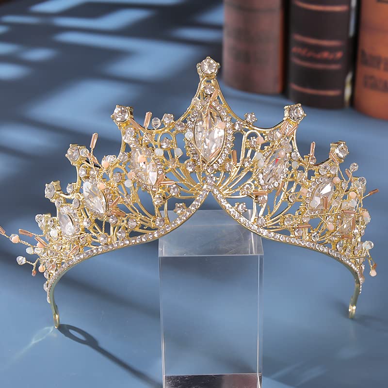 Elegant Rhinestone Bridal Tiara for Women - Wedding Crown Hair Jewelry with Crystal Accents, Rhodium Plated Headdress for Brides, Bridesmaids & Prom (Perfect for Weddings, Pageants & Special Occasions)