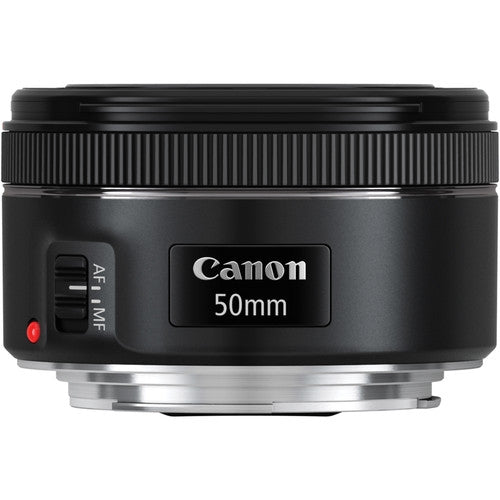 Canon EF 50mm f/1.8 STM Lens with Speedlite EL 100 Flash - Professional DSLR Camera Lens Kit for Portrait, Low Light & Creative Photography - Perfect for Weddings, Events & Studio Shoots
