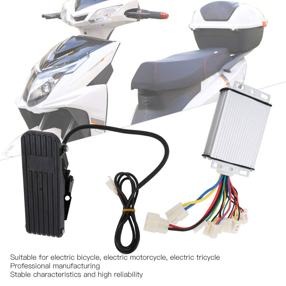 Alomejor 1000W Brush Controller Kit with Foot Pedal for E-Bike & Tricycle - Smooth Speed Control