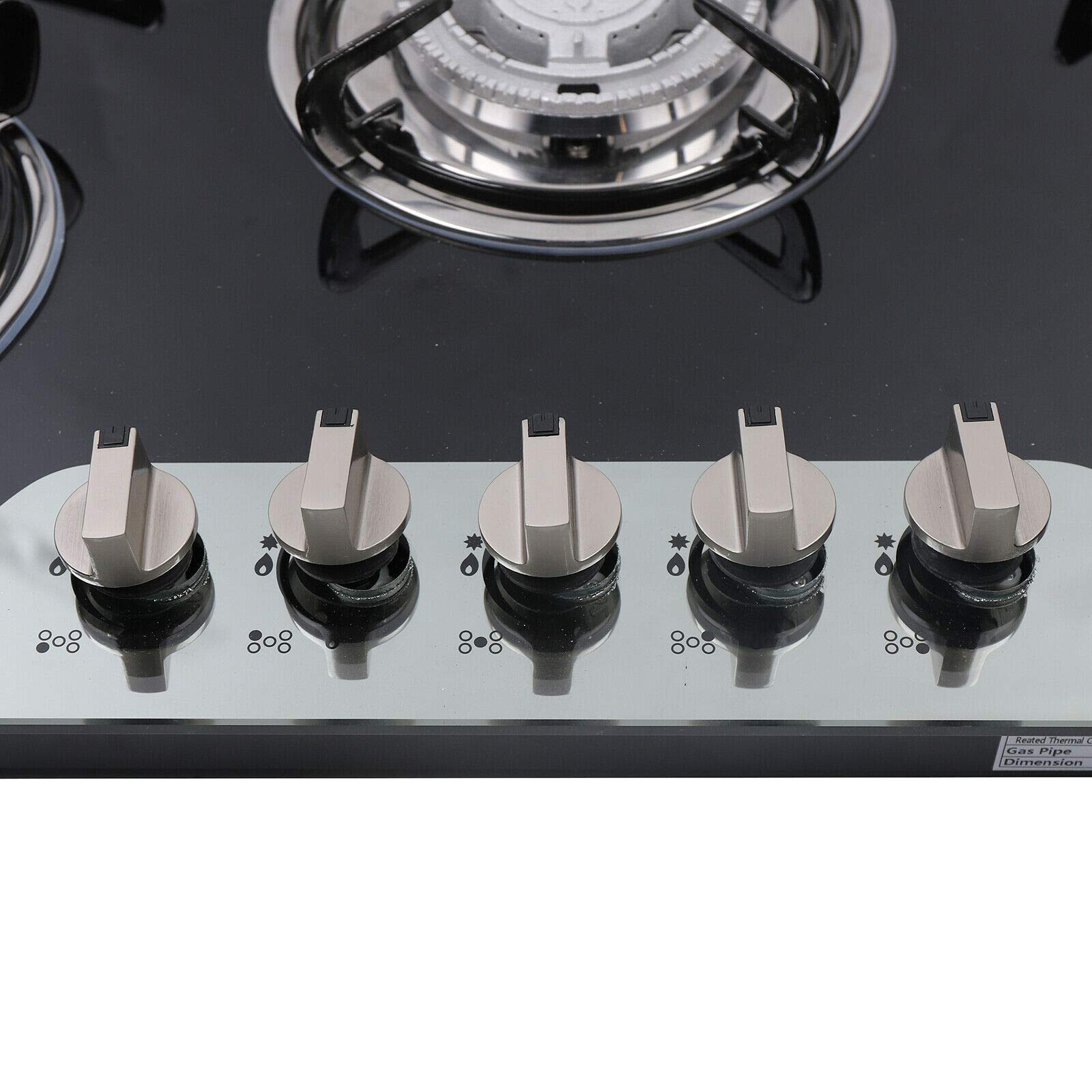 5 Burner Built-in Gas Cooktop - NG/LPG Convertible Gas Stove (30.3 Inch) for Professional Kitchen & Home Cooking - Perfect for Restaurants, Catering & Large Family Meals