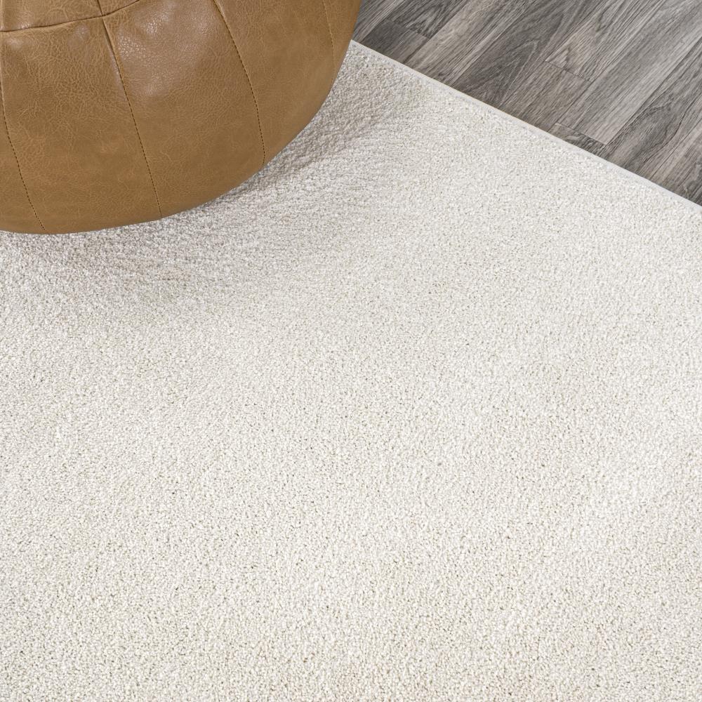 Soft Haze Solid Low Pile Area Rug in Cream - Perfect for Living Room, Bedroom & Nursery Decor