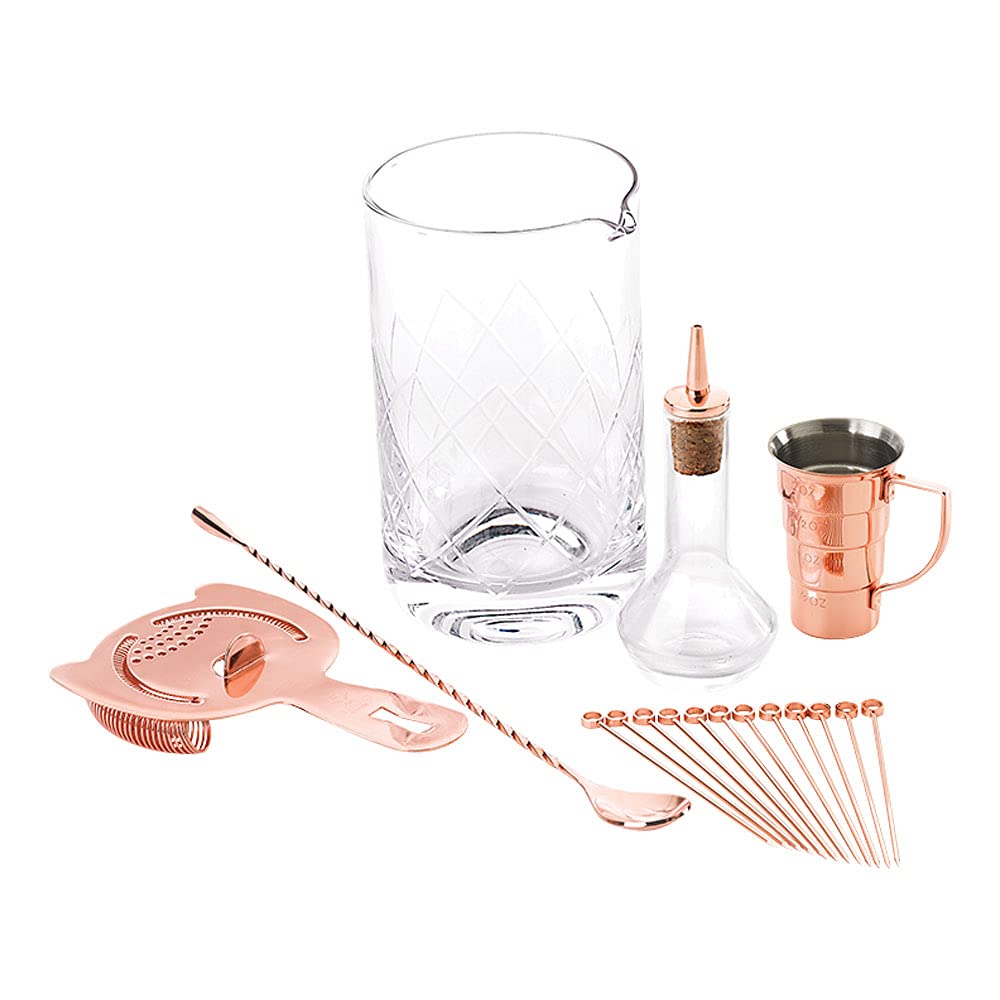 Premium Barfly Copper Cocktail Kit - Manhattan Mixing Set for Home Bartenders | Perfect for Cocktail Parties, Gifts & Home Bars