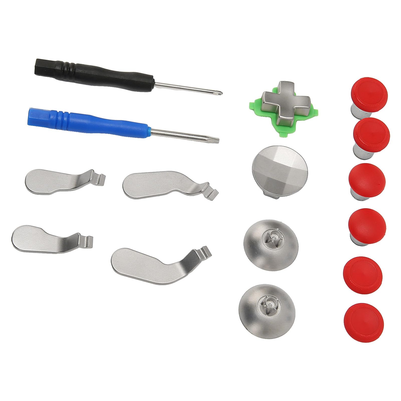 Metal Key Paddle Set for Gaming Controller - Reduce Fatigue (Red) - Perfect for FPS & Racing Games