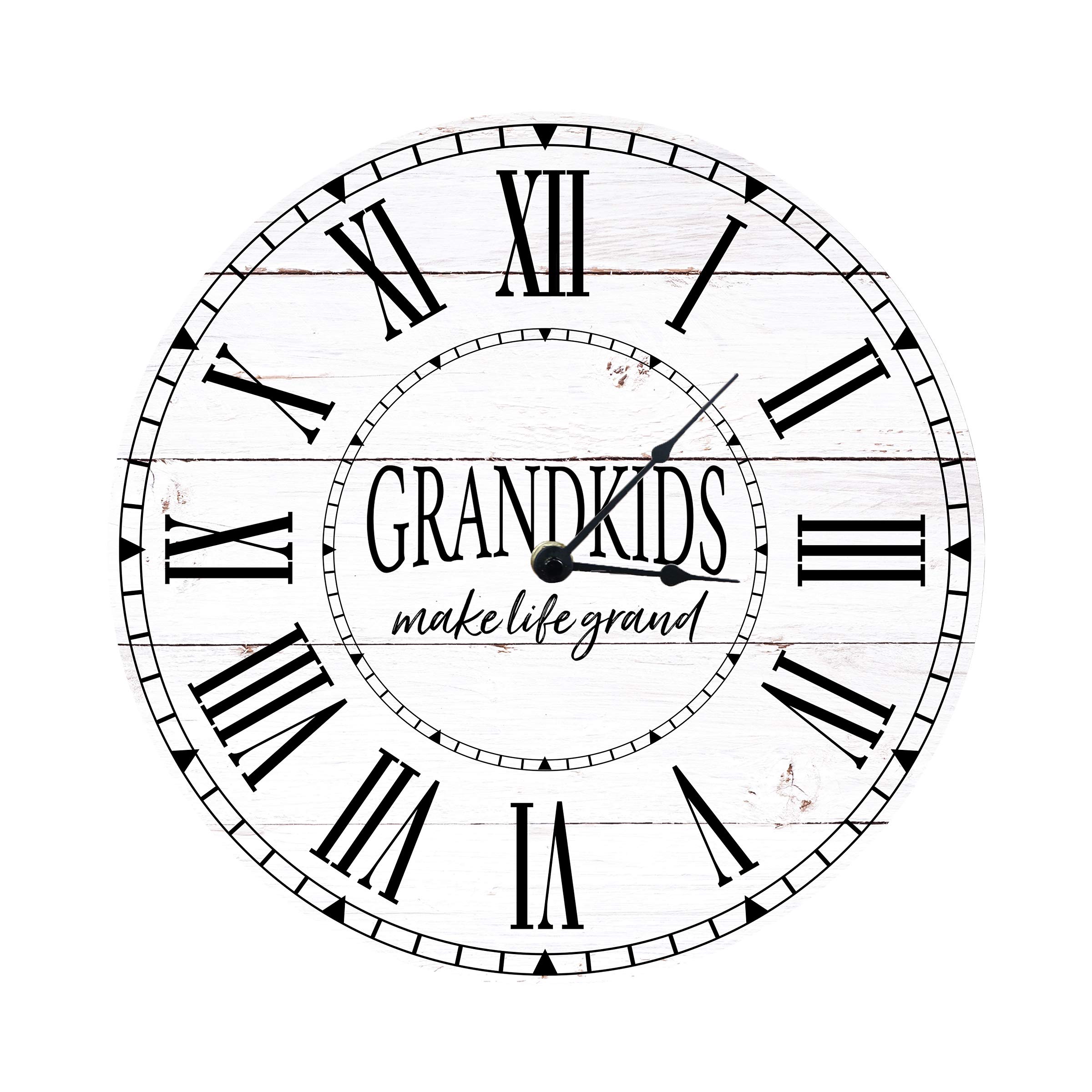 LifeSong Milestones 12-Inch Wooden Wall Clock - Elegant Anniversary Gift for Couples, Parents & Grandparents - Perfect for Living Room, Dining Room, Bedroom Decor - Shiplap Design - Ideal for Wedding Anniversaries, Family Gatherings & Home Décor