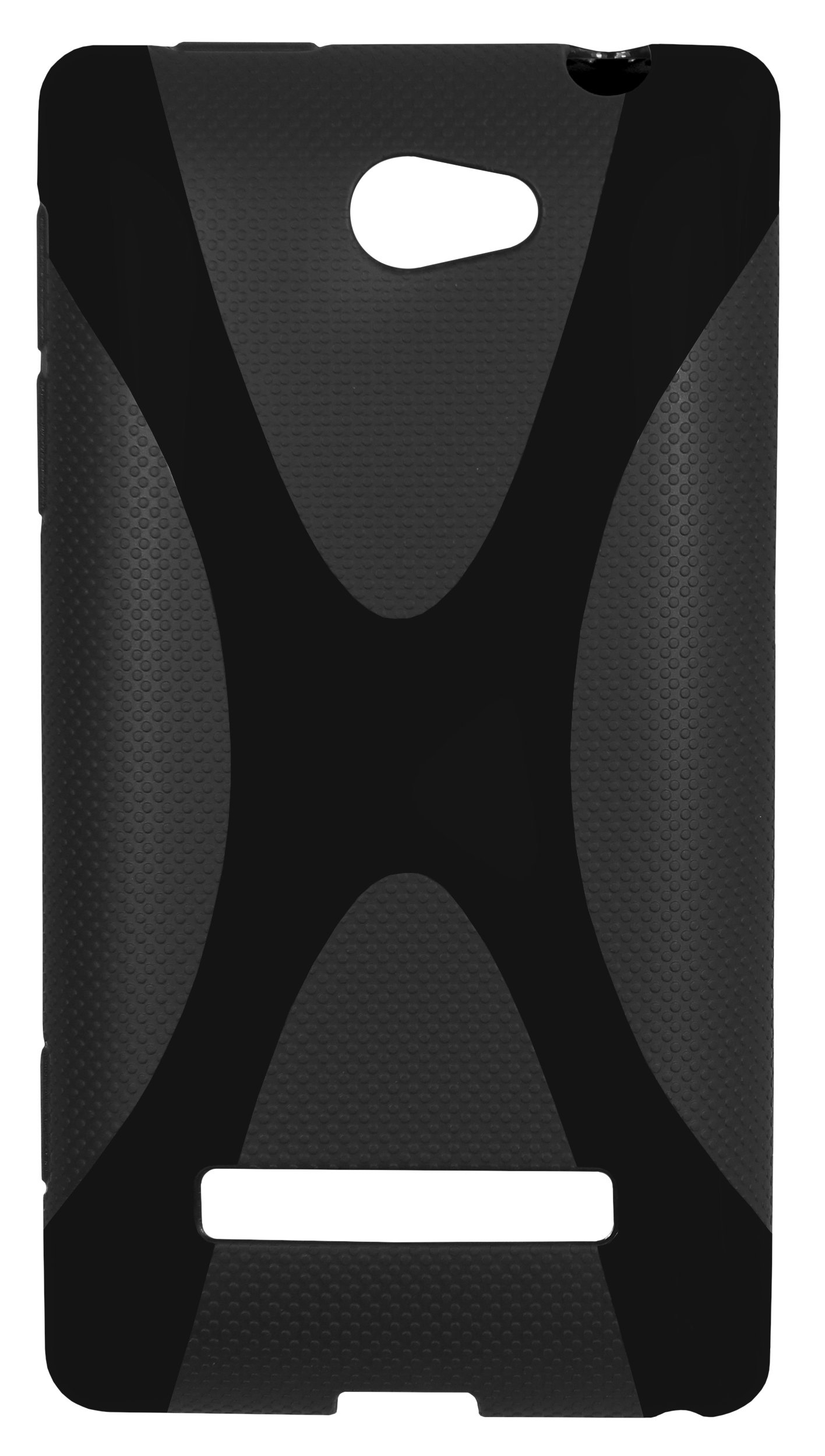 mumbi X-TPU Protective Case for HTC Windows Phone 8S - Durable Black TPU Cover for Everyday Use & Outdoor Protection