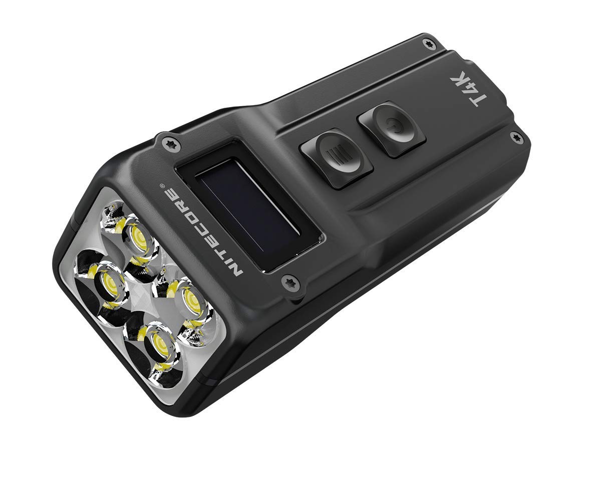 Nitecore T4K 4000 Lumens Ultra-Bright Rechargeable Keychain Flashlight with USB-C Charging - Perfect for Camping, Hiking, Emergency Kits & Everyday Carry