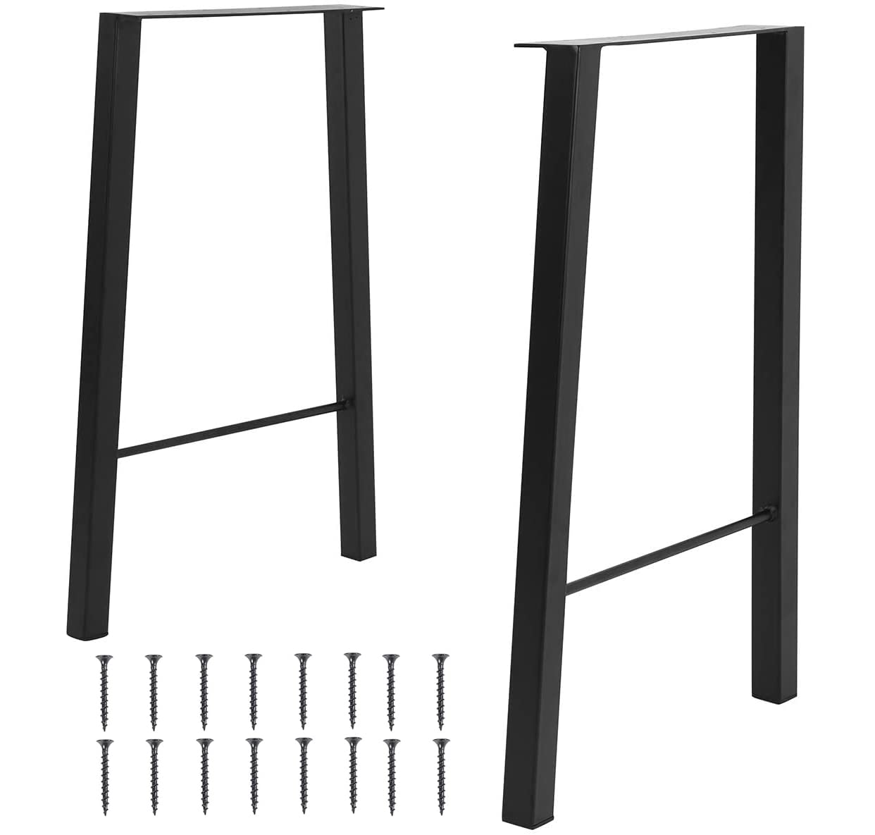 TC-HOMENY 30 Inch Metal Dining Table Legs Set of 2 - Heavy Duty Bench & Coffee Table Legs for Industrial Style Furniture - Perfect for DIY Home Office Desks, Kitchen Islands & Modern Living Room Decor