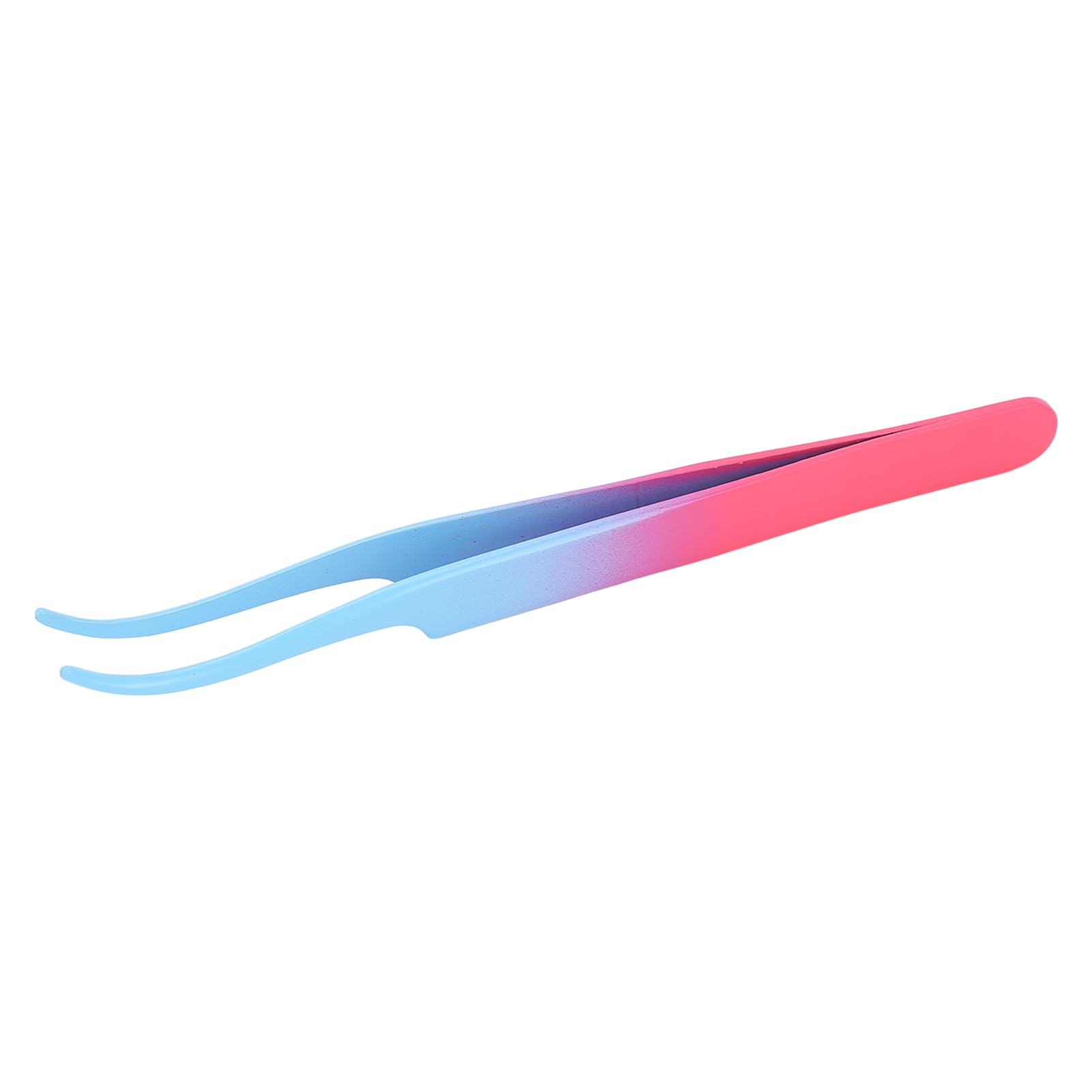 Blue Pink Gradient Lash Tweezers - Professional Steel Eyelash Extension Tools for Women | Tight Clamping Precision for Salon & Home Use