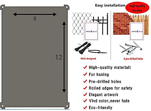 12x12 Metal Pool & Spa Safety Warning Sign - No Glass or Animals in Fenced Area - Durable Vinyl Sign for Hotels, Hot Tubs & Public Pools - Perfect for Pool Rules, Animal Restrictions & Glass-Free Zones