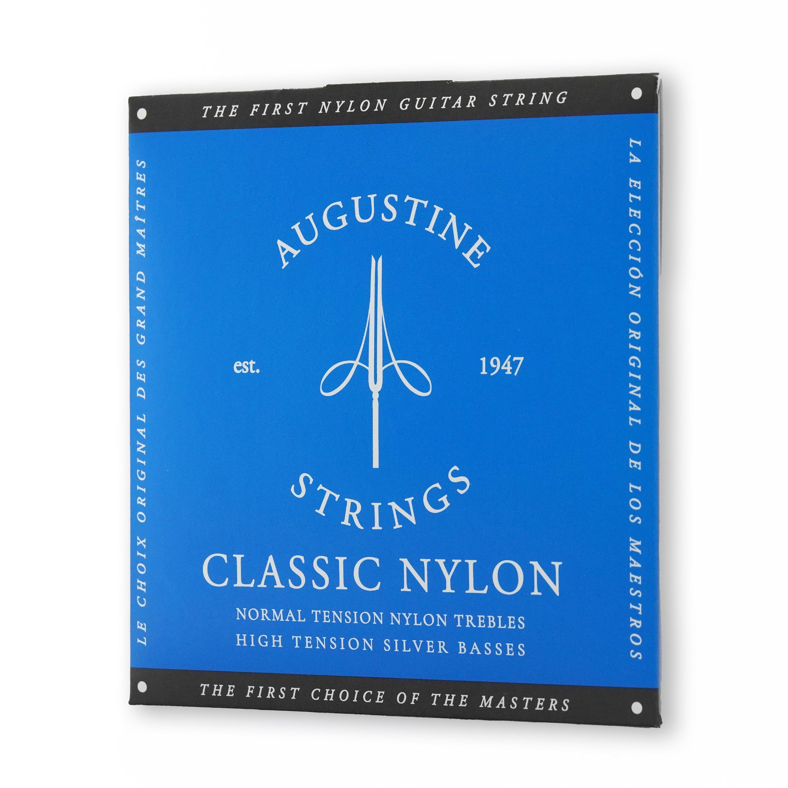 Augustine Classic Blue Nylon Guitar Strings - High Tension Classical Guitar Strings (1 Set) | Perfect for Flamenco, Classical & Fingerstyle Playing