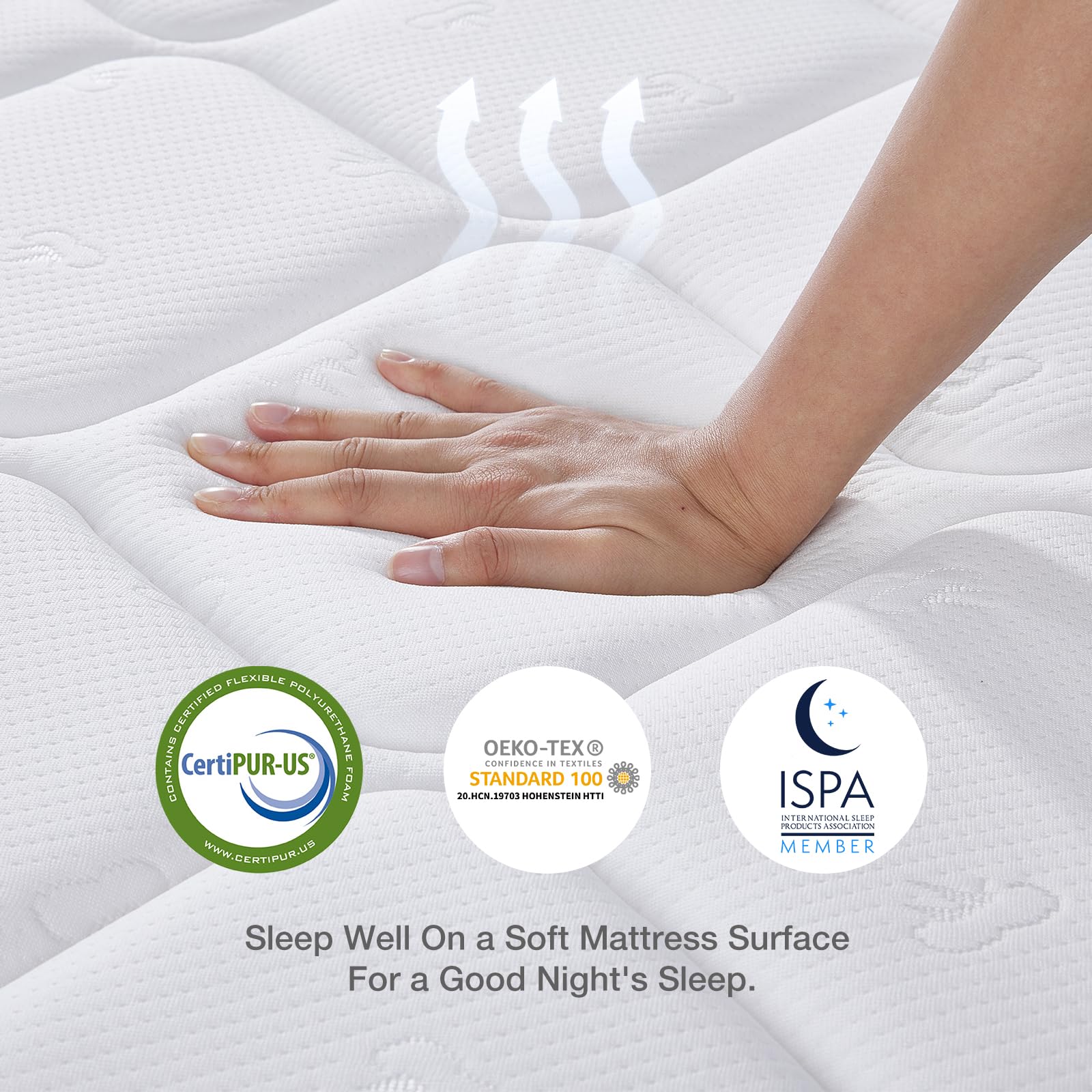 Novilla 12 Inch Hybrid Full Size Mattress - Memory Foam & Innerspring Support for Pressure Relief, Medium Soft Feel, Bed in a Box - Perfect for Back Pain Relief & Comfortable Sleep in Guest Rooms or Apartments