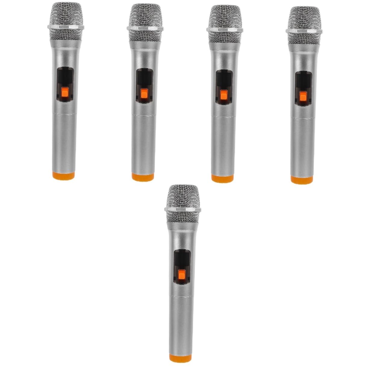 5-Piece Lip Sync Microphone Set - Realistic Stage Microphone Props for Performances, Karaoke, and Cosplay | Perfect for Singing Practice, Parties, and Theatrical Performances