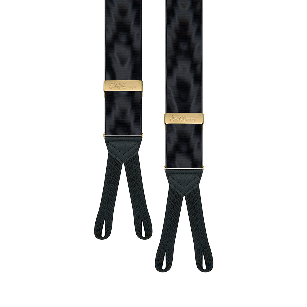 Black Moire Braces for Men & Women - Adjustable Elastic Posture Corrector - Comfortable Back Support for Office Work, Gaming & Daily Use