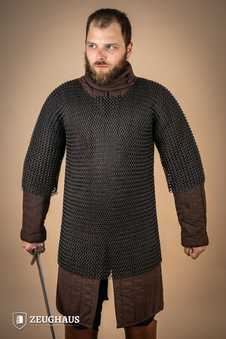 Chainmail Haubergeon Round Ring 10mm Burnished - Medieval Armor for LARP, Cosplay & Renaissance Fairs