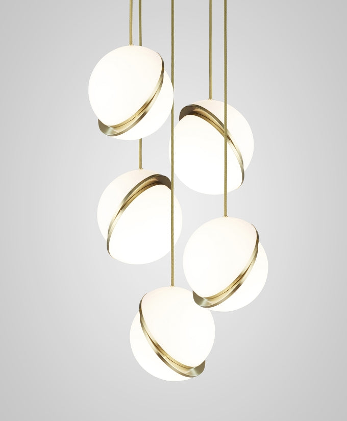 Modern Crescent Moon Pendant Light - Elegant Hanging Chandelier for Bedroom, Living Room & Dining Room - Perfect for Boho, Farmhouse & Minimalist Decor