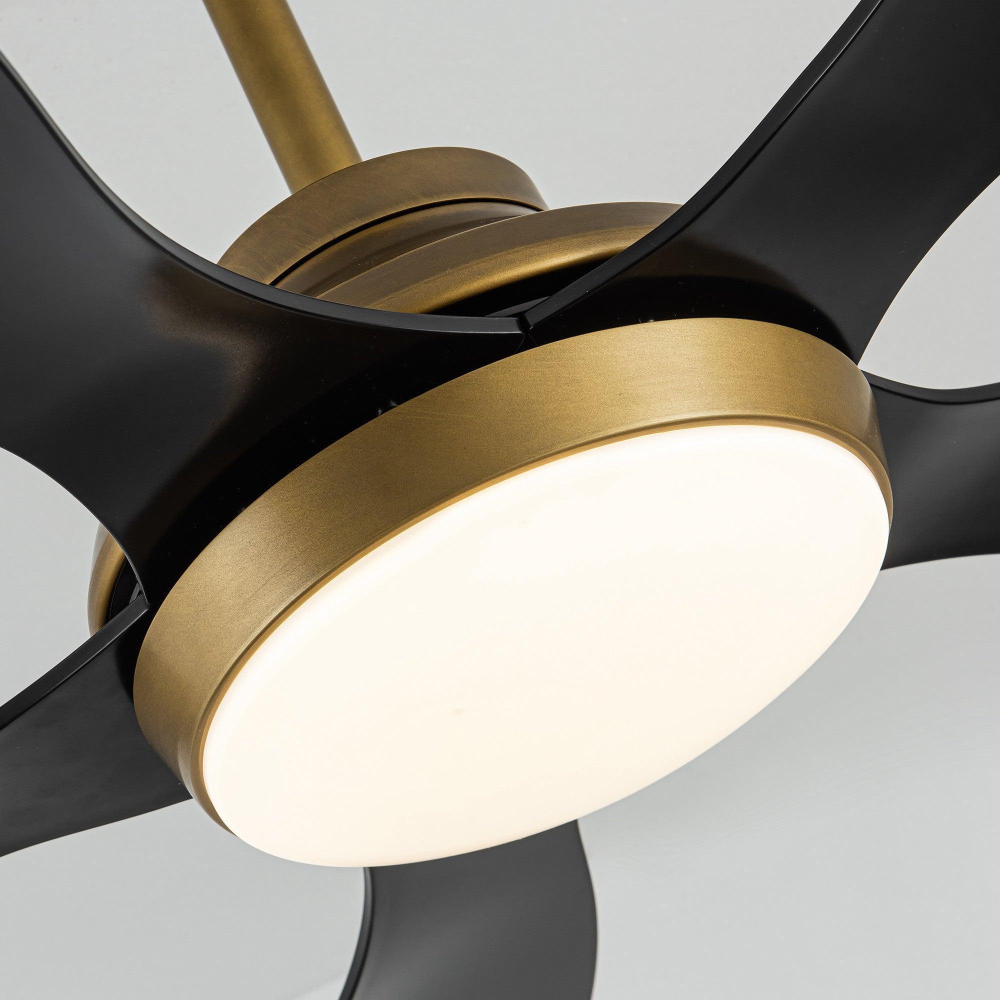52 Inch Punjab Smart Ceiling Fan with LED Light - Energy Efficient, Remote Control, Quiet Operation for Bedroom, Living Room, and Office