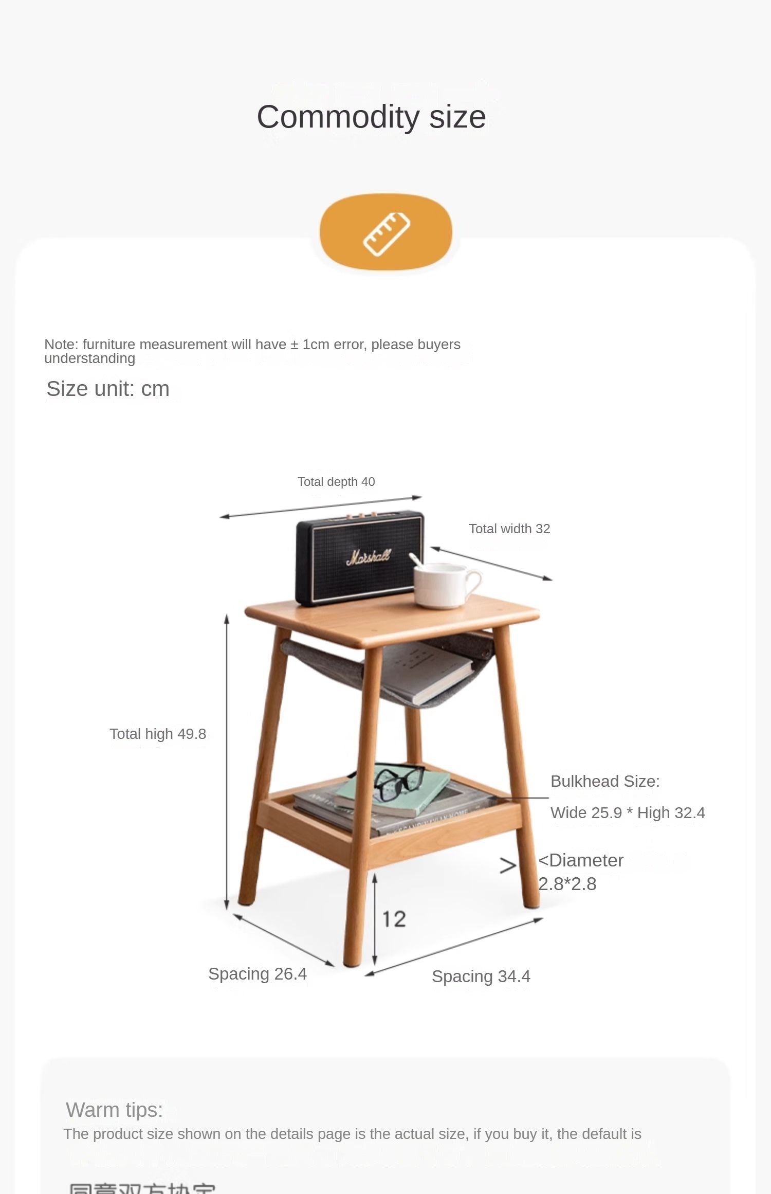 Solid Beech Wood Small Square Coffee Table - Modern Minimalist Side Table for Living Room, Bedroom, or Office - Perfect for Coffee, Books, and Decor