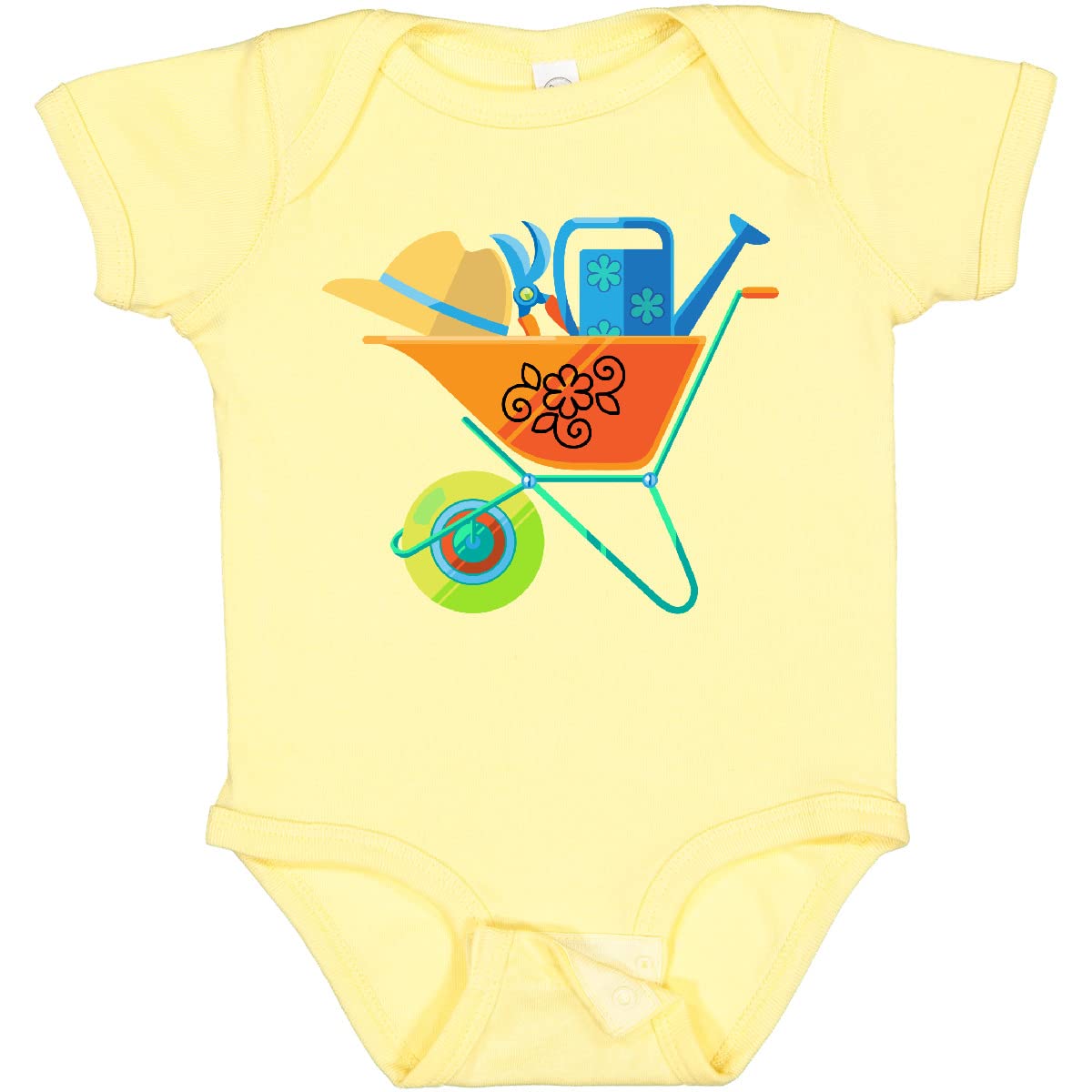 Inktastic Gardener Gardening Tools Baby Bodysuit - Cute Organic Cotton Onesie for Infants & Toddlers - Perfect Gift for Gardening Enthusiasts & Nature Lovers - Ideal for Outdoor Activities, Family Photos & Playtime