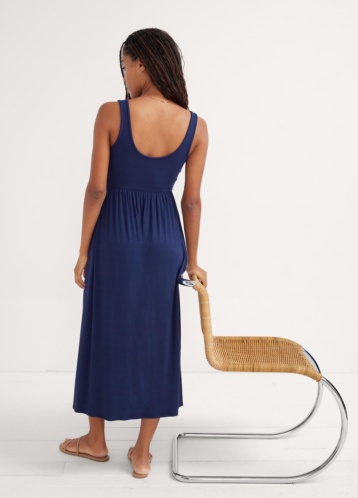 Super Soft Ribbed Nursing Tank Dress for Moms - Comfortable Breastfeeding & Maternity Wear for Everyday Use, Lounging & Nursing at Home