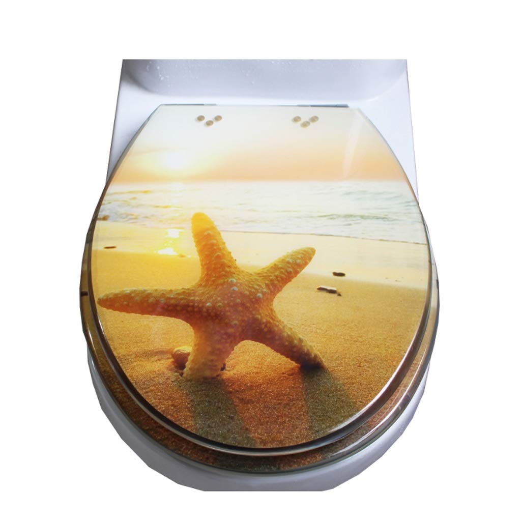 Universal Soft Close Toilet Seat Cover - Thickened Durable Resin Toilet Lid with Hardware Kit, Slow Close Hinge, UV Protection - Perfect for Home, Bathroom Renovation & Small Gift Ideas