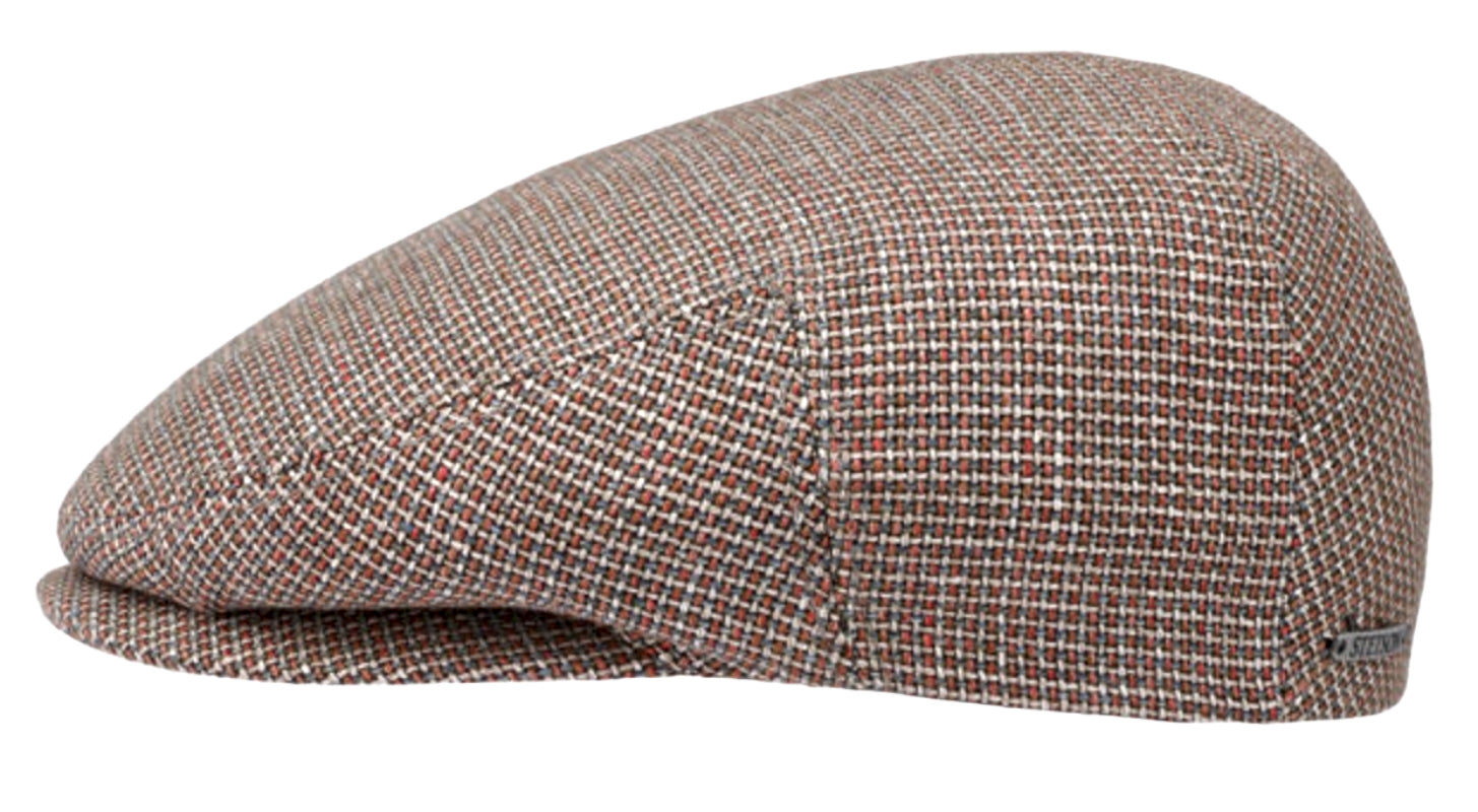 Stetson Textured Weave Wool & Linen Flat Cap in Beige - Classic Vintage Style Hat for Men, Perfect for Casual Outfits, Outdoor Activities and Daily Wear